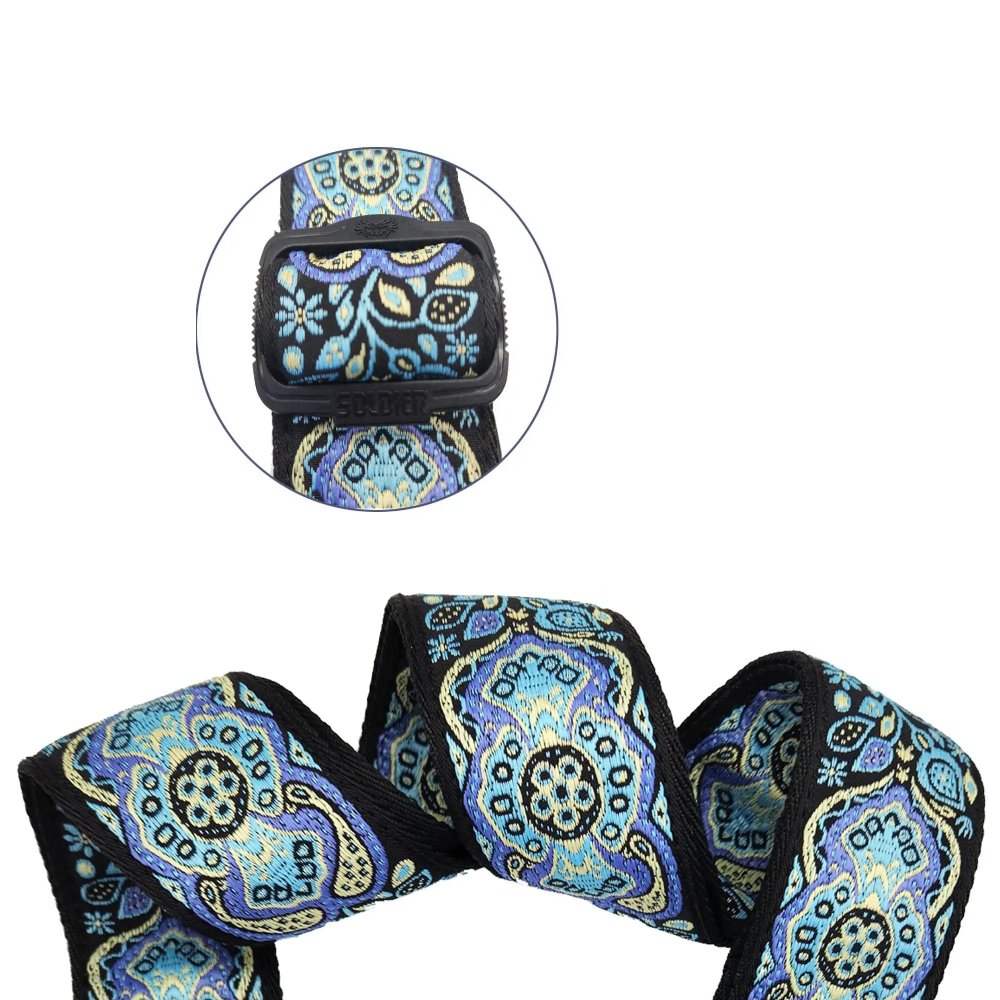 Details of the 'Byzantine Mosaic' Acoustic Guitar Strap