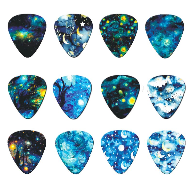 Details of the Set of 6 Cosmos 'Stellar Voyage' Guitar Picks