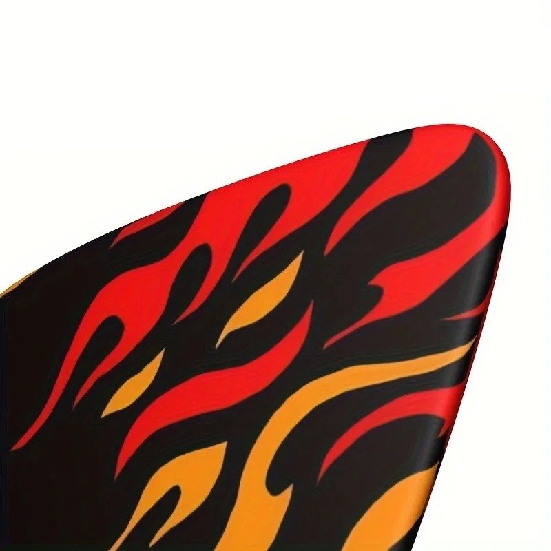 Details of the Set of 6 Flame Burst Guitar Picks with complimentary case