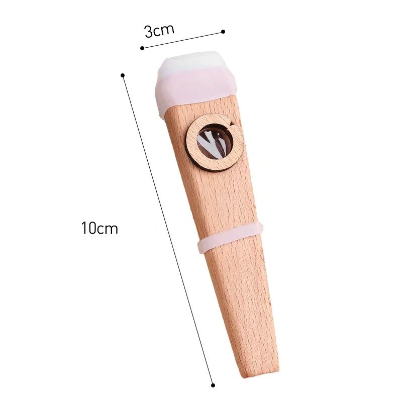 Dimensions of the Natural Harmony Wooden Kazoo for Beginners