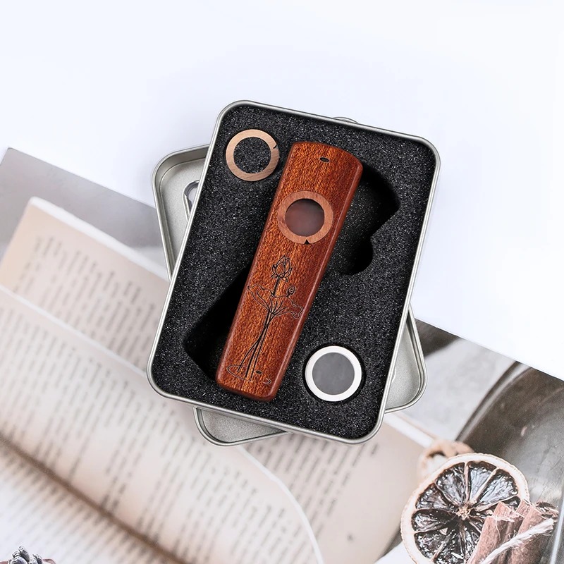 Dimensions of the Sapele Wood Kazoo - Lotus Melody - Model 2