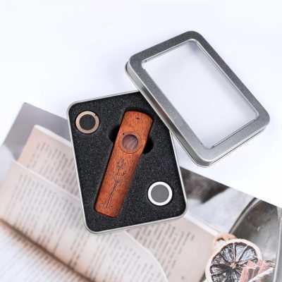 Dimensions of the Sapelli Wood Kazoo - Lotus Melody - Model 4