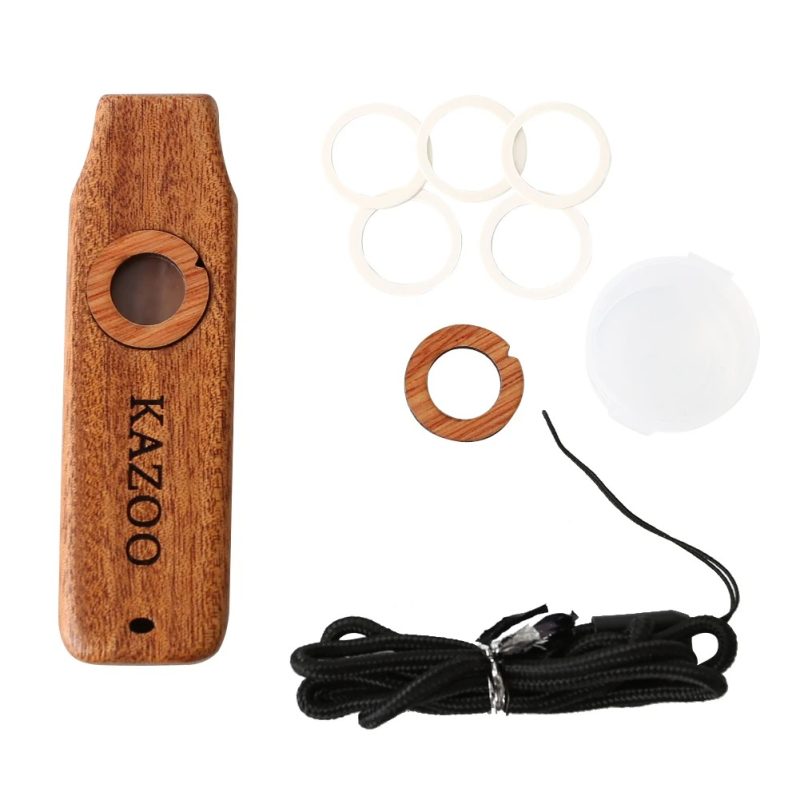 Wooden Kazoo with Rustic Melody - square style