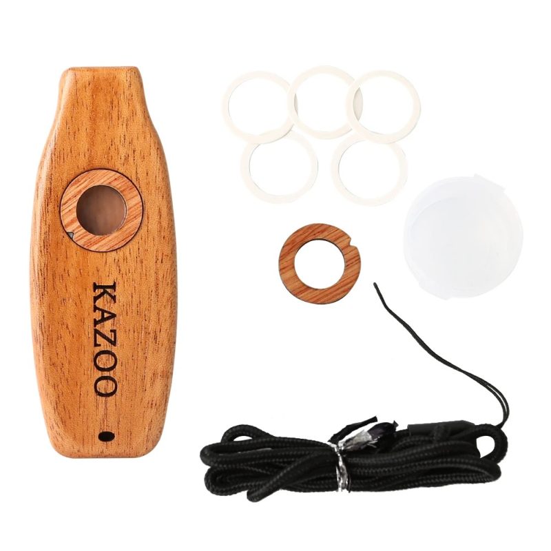 Wooden Kazoo with Rustic Melody - Oval Style