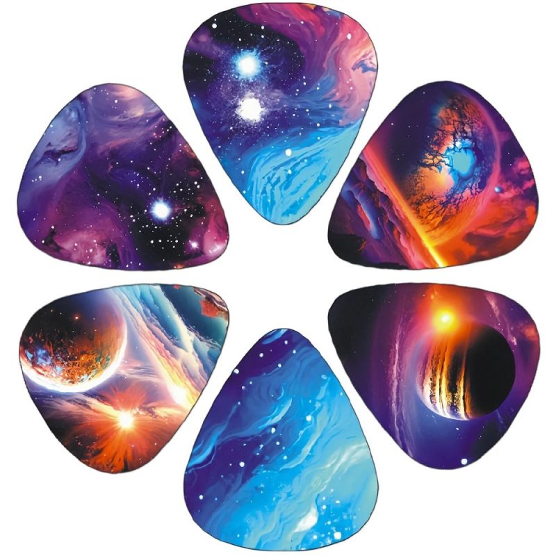 Beautiful Set of 12 Galaxy Cosmos Guitar Picks