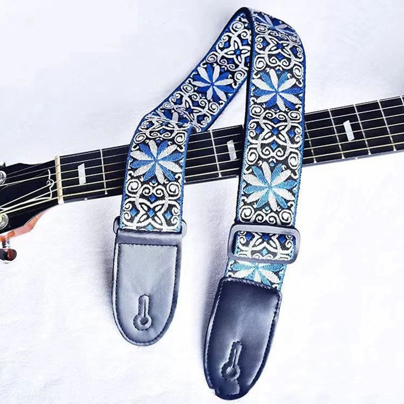 Beautiful Classic 'Azure Mosaic' Guitar Strap