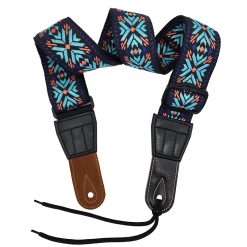 Acoustic Guitar Strap 'Midnight Flowers