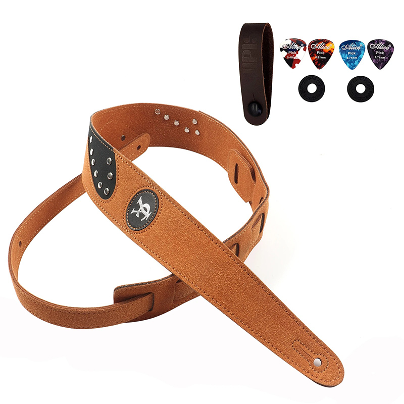 Suede Guitar Strap 'Winged Spirit