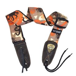 Tactical Guitar Strap with Spiraling Flames