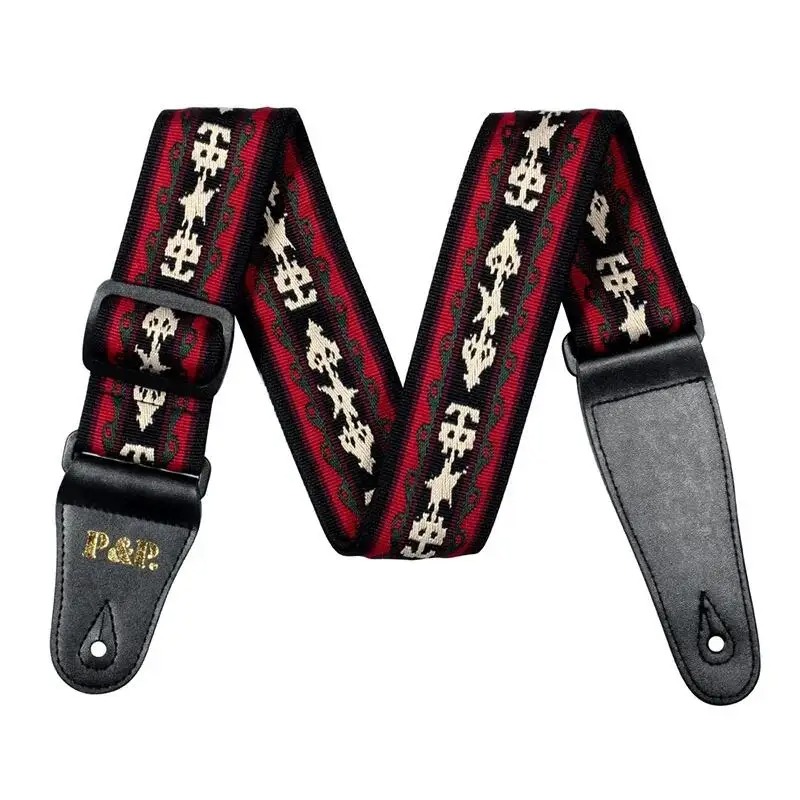 Vintage 'Black Folklore' Guitar Strap