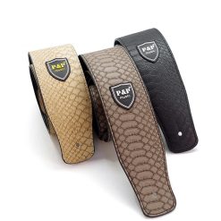 Classic Reptile PU Leather Guitar Strap - 3 colors to choose from
