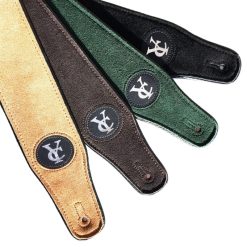 General view of 'Rustic Elegance' Suede Guitar Strap - 4 colors to choose from!