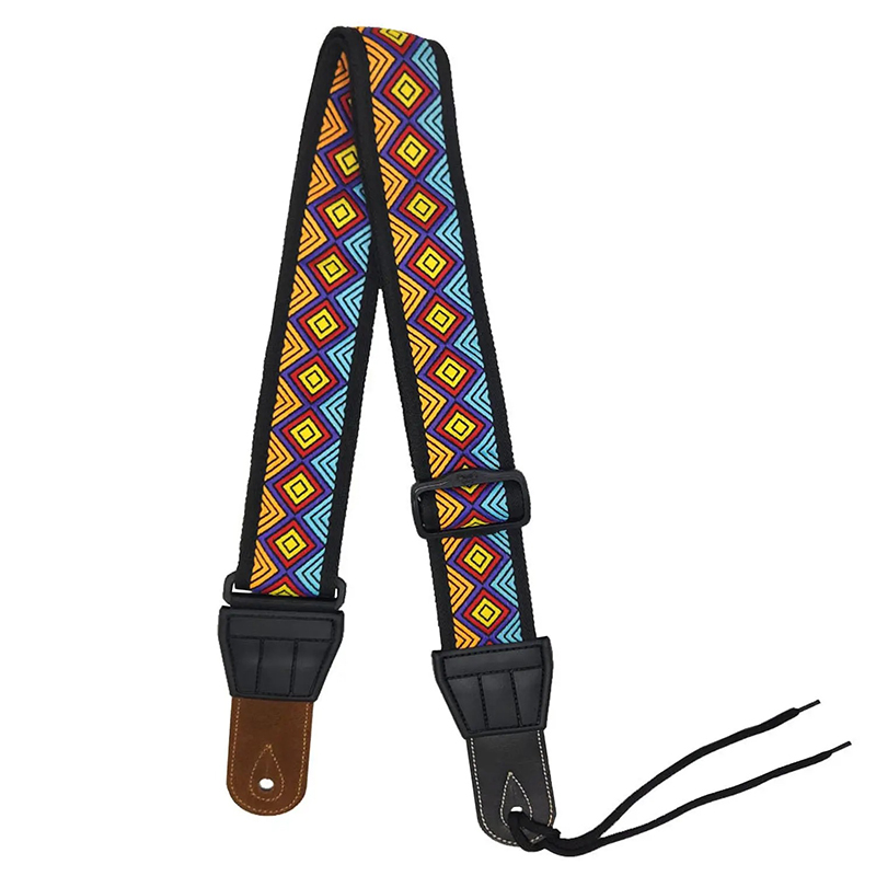 Psychedelic Geometry' Acoustic Guitar Strap