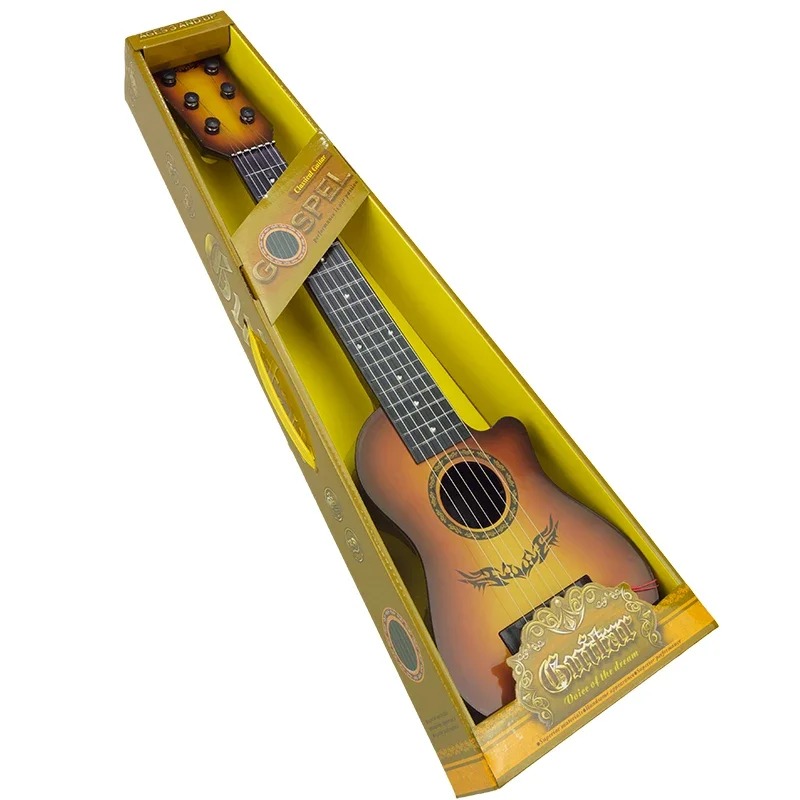 Front view of a classic Country-style children's guitar with 6 steel strings