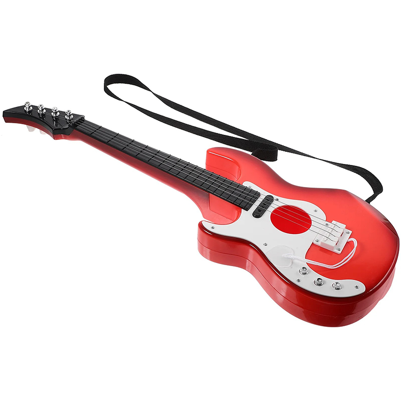 Red electric bass guitar for children