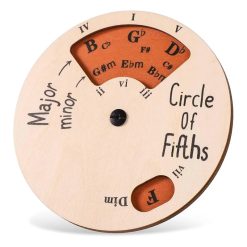 Wooden Circle of Fifths - Transposition and Musical Harmony Tool for Guitarists and Composers Model 1