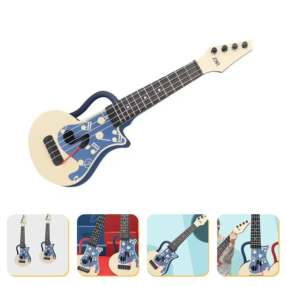 Complete details of the Children's Guitar Model in Blue with Fun Notes