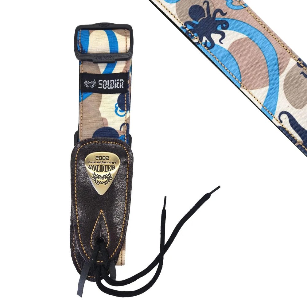 Complete details of the Blue Vortex Tactical Guitar Strap