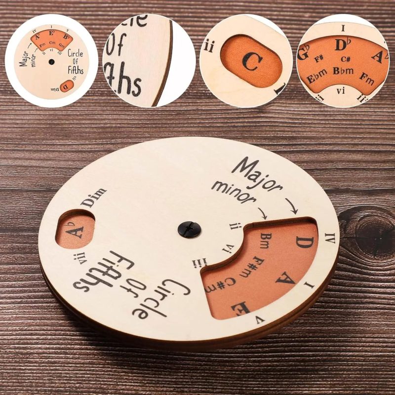 Complete Details of the Wooden Circle of Fifths - Transposition and Musical Harmony Tool for Guitarists and Composers