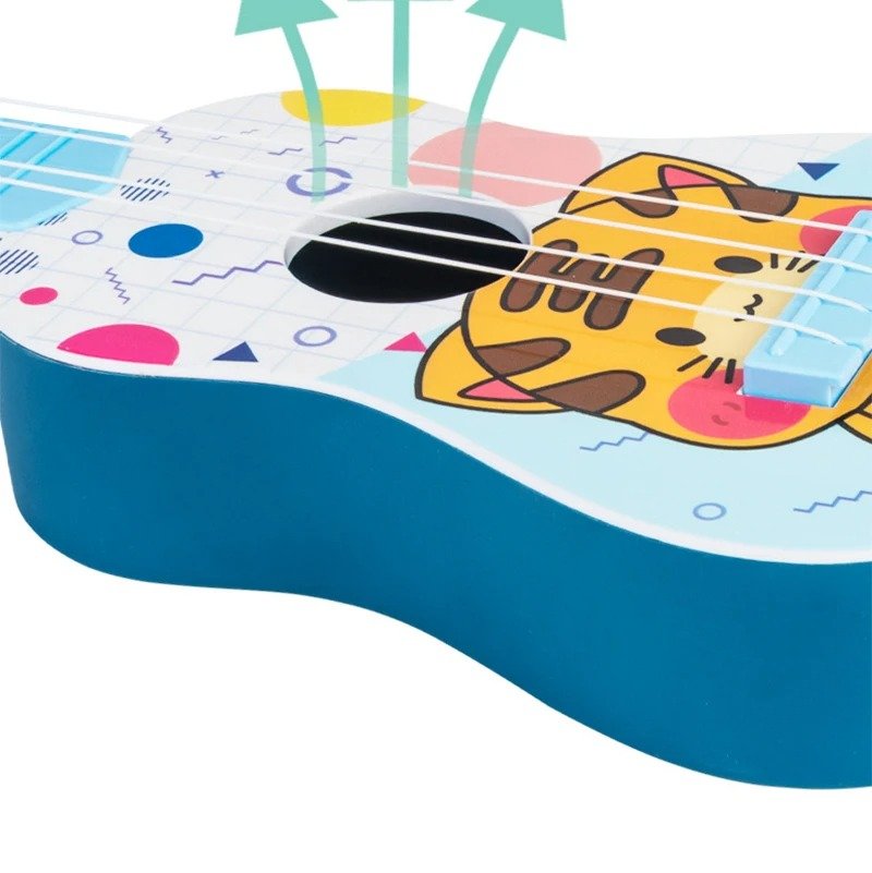 Details of the Children's Guitar with Adorable Animals - Festive Tiger