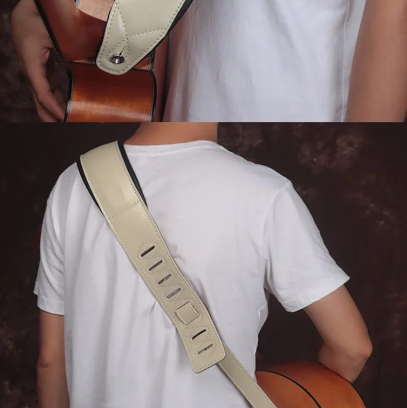 Details of the Prestige Leather Guitar Strap settings - Vintage Classic in Premium Leather