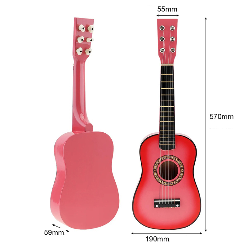 Trio of Children's Guitars in Pink Harmony, 58 cm in length