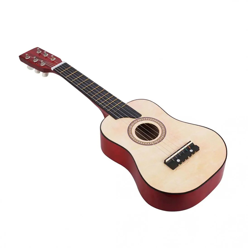 Beige linden wood acoustic guitar for children