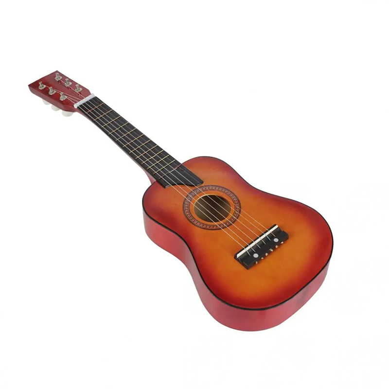 Brown linden wood acoustic guitar for children