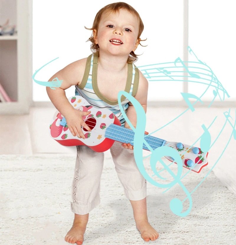 Magnificent Children's Guitar with Adorable Animals - Strawberry Fox