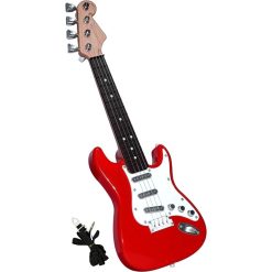 Beautiful red electric guitar for children - 43 cm
