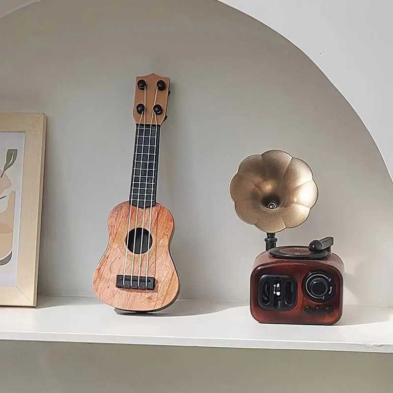 Mini Guitar Ukulele for Kids - Classic Natural Wood Ukulele