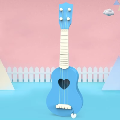 Small guitar for children, suitable for either a girl or a boy - blue color