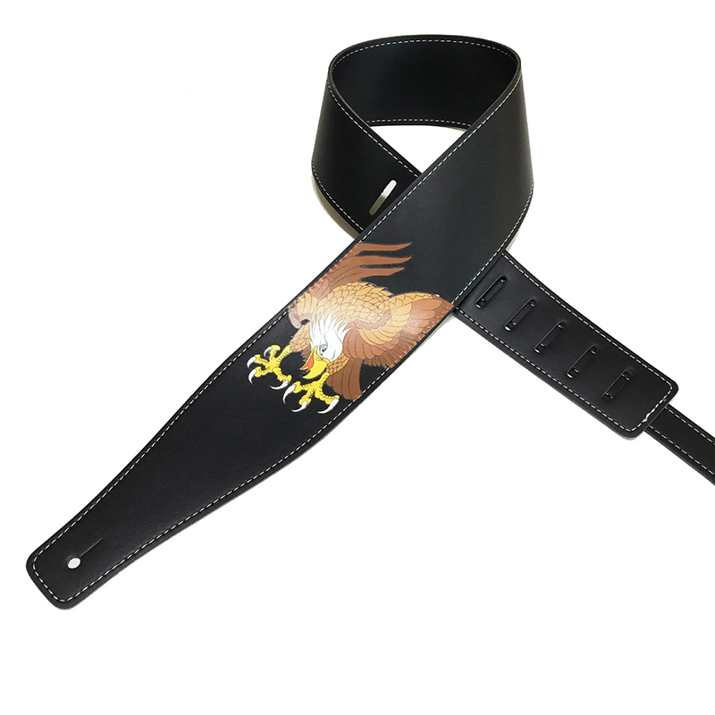 Rock Guitar Strap with Attacking Eagle