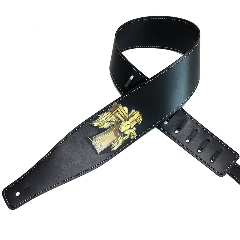 Golden Guardian Angel Rock Guitar Strap