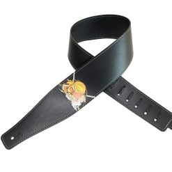 Guitar Strap with Pirate Skull Rocker Head