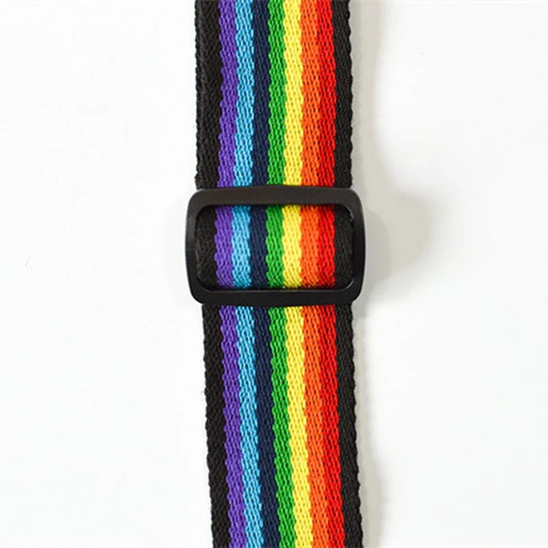 Vibrant Rainbow' Colored Guitar Strap