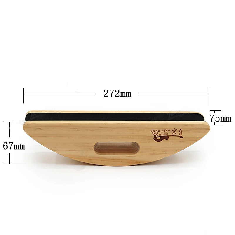 Wooden Armrest Support for Bass Arm - Model 3 with Semi-Circular Non-Slip Shape