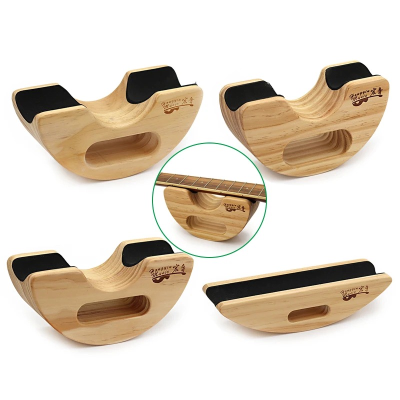 Wooden Armrest Support for Bass Arm - Semi-Circular Non-Slip Shape