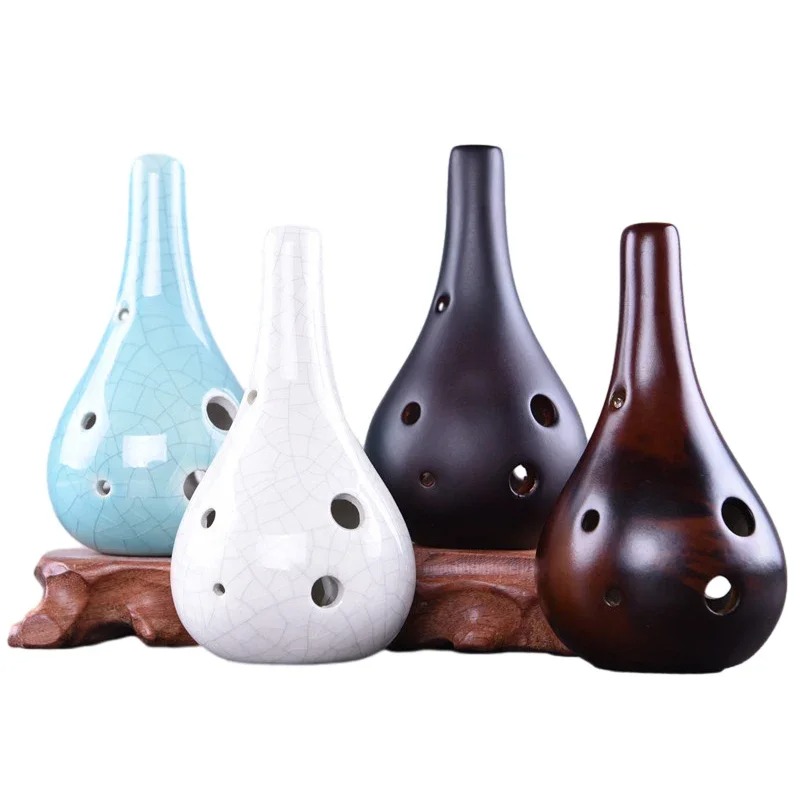 Elegant Zen Sound Ceramic Drop Ocarina - Available in 4 Colors to Choose From!
