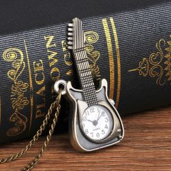 Obverse of a Rock Guitar Pendant and Pocket Watch - Vintage Solo Time