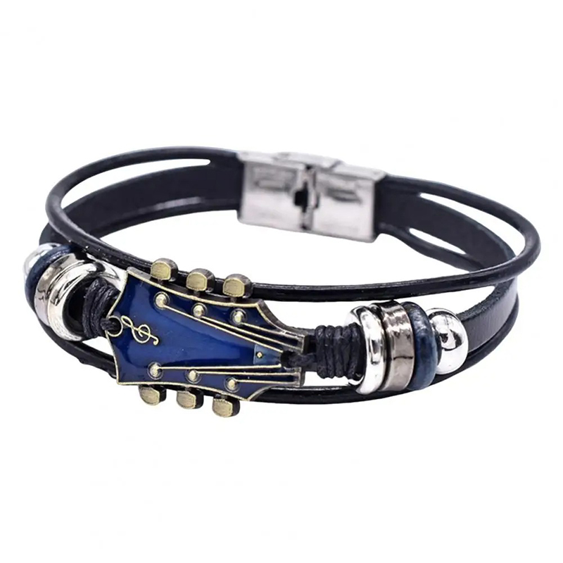Guitar Bracelet - Rock Tuning Peg "Chromatic Chords" in Blue Color