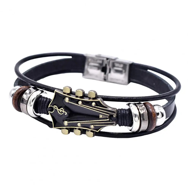 Guitar Bracelet - Rock Tuning Pegs 'Chromatic Chords' in Black Color