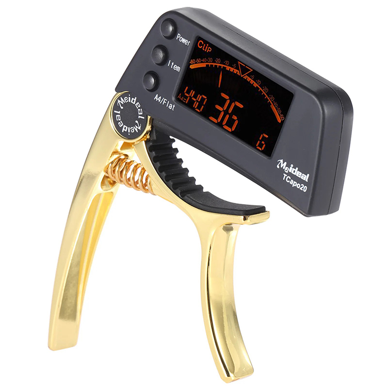LCD Tuner Capo Clip & Tune Model Versatile Gold Color
