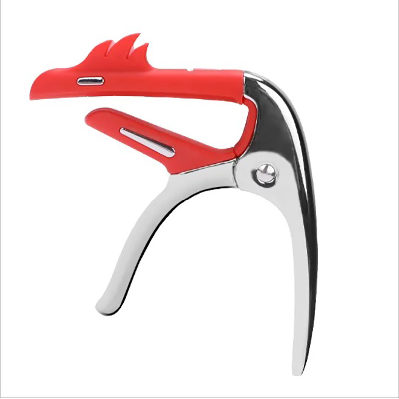 Flamenco Pink Guitar Capo Design - Metal Adjustment + 3 Bonus Chromed Red Picks