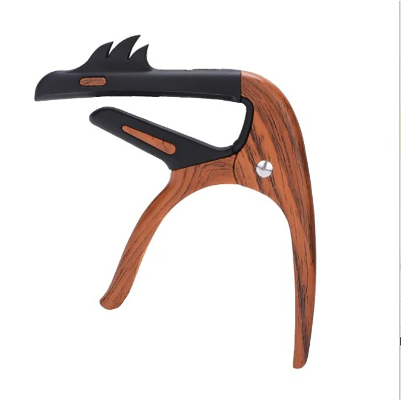 Guitar Capo Design with Pink Flamenco - Metal Closure + 3 Wooden Colored Gift Picks