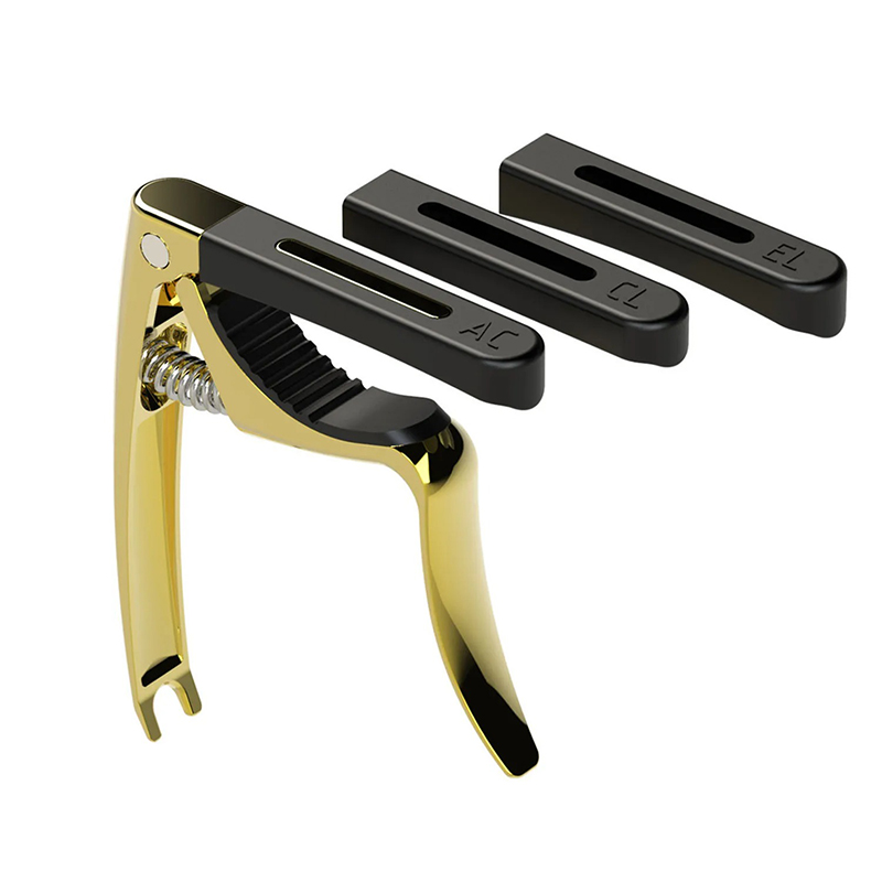 Universal Multi-Profile Capo - 3-in-1 Adjustment! Gold Color