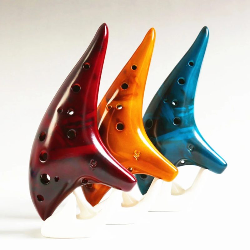 Details of the 12-Hole Alto C Ocarina - Wind Instrument Made of Resin for Beginners and Experienced Musicians (Zelda Style)