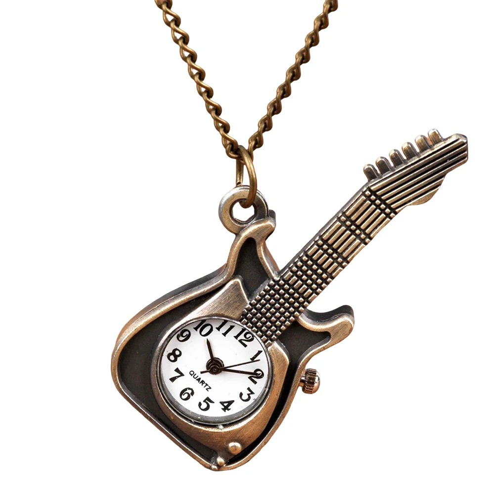 Details of the Vintage Time Solo Guitar Necklace - It's rock time