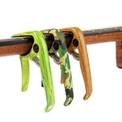 Details of the Magnificent Guitar Capo with Jungle Camouflage Design