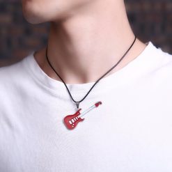 Details of the Rock 'Double Solo' Guitar Pendant - 2 colors to choose from